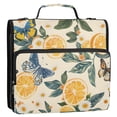 thumbnail image 2 of ALAZA Zipper Binder Lemons Butterflies 3 Ring Trapper Keeper File Folder Organizer Bag, 2 of 8