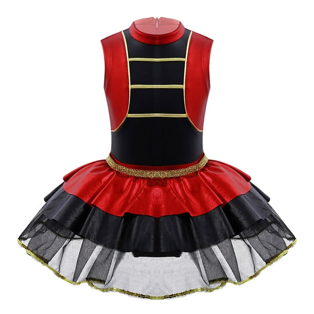 YONGHS Kids Girls Ringmaster Circus Show Costume Jumpsuit Dress Outfit ...