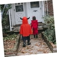 thumbnail image 4 of 1 capa de cuerno para niños, trajes de Halloween, disfraz de bruja, disfraces de Halloween, capa de juego de rol (rojo), 4 of 5
