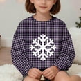 thumbnail image 5 of Lorytime Kids Sweatshirt for Christmas Unisex Snowflakes Shirt Crew Neck Long Sleeve Pullover Soft Tops Purple 14 Years, 5 of 7