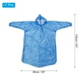 thumbnail image 2 of Uxcell Rain Ponchos, 7 Pack Unisex Disposable Rain Jacket with Hood for Water Protection, Blue, 2 of 6