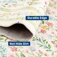 thumbnail image 6 of Scalloped Edge Floral Area Rug – Pastel Botanical Print, Vintage-Inspired Washable Carpet for Living Room, Bedroom, or Nursery, 6 of 11