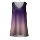 thumbnail image 2 of Playeras,Blusas y Tops,Ropa para Mujer Camisetas Sin Mangas Para Adolescentes Camiseta de verano para mujer Camiseta sin mangas con estampado degradado Camiseta sin mangas con cuello en V (Purple, L), 2 of 5
