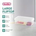 thumbnail image 3 of Sterilite Boîte de Rangement à Loquet FlipTop en Plastique, Transparente, Lot de 12, 3 of 8