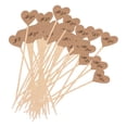 thumbnail image 5 of 50x Kraft Paper Cupcake Topper, Heart Cupcake Picks, Rustic Cake Topper Birthday Cake Decoration for Wedding Engagement Birthday Party Decor I Do, 5 of 9