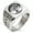 Silver, variant on Stainless Steel Tree of Life Geometric Pattern Biker Style Polished Ring