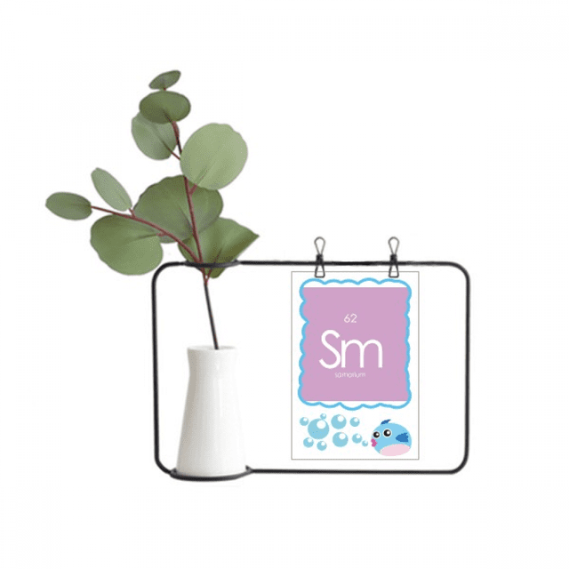 Chestry Elements Period Table Lanthanide Samarium Sm Transparent Glass Hanging Vases Decoration Bottle