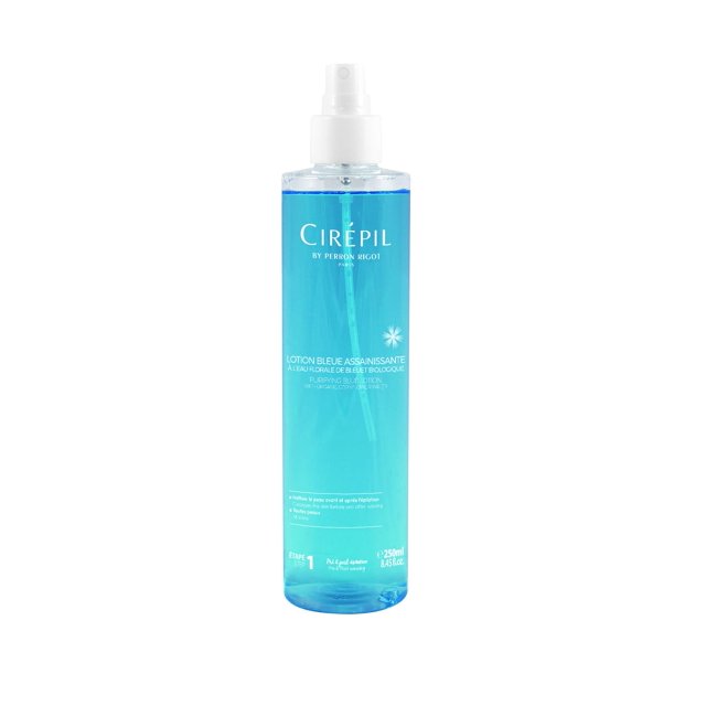 Cirepil - Pre & Post - Loción Azul Purificante - 250ml / 8.45 fl oz - Limpia y prepara la piel - Pre-Depilación y Post-Depilación