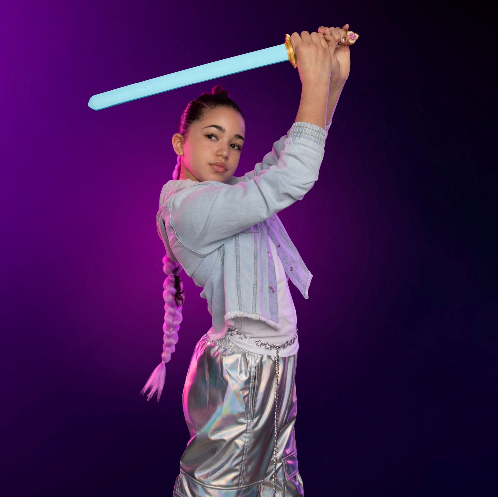 Nerf Netflix Zoey's Spirit Blades, Rumi's Four Tiger Sword, and Mira's Curved Moon Sword, Ages 6 and up