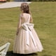 thumbnail image 4 of Vestido de noche para niña con lazo grande sin espalda, vestido de gasa esponjosa para niña, vestido de princesa, vestido de niña de las flores para boda, 4 of 5