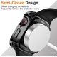thumbnail image 4 of Estuche de 2 piezas de 44 mm (negro) compatible con Apple Watch 44 mm Serie 6 SE Serie 5 Serie 4 con protector de pantalla, estuche rígido ultrafino antirrayas, 4 of 5