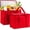 Red, variant on (Not Made In China) Insulated Reusable Grocery Bags, Catering and Delivery Bag For Hot and Cold Food, Collapsible Thermal Tote For Doordash