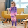 thumbnail image 4 of FORMRS Long Sleeve Top and Pants Pajama Set for Niños 2-Piece Sleepwear, Sizes 18M-8Y, Gradient Love, 4 of 6