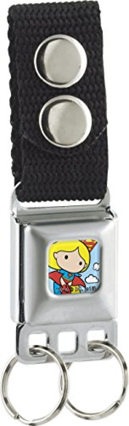 SUPERMAN Keychain - Chibi Supergirl Flying Pose