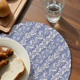 thumbnail image 3 of Blue Floral Round 13 Inch Placemats Set of 8, Spring Flowers Pattern Plants Simple Vintage HeatResistant Non Slip Place Mats for Dining Table, Wipeable Braided Kitchen Table Mats for Housewarming, 3 of 9