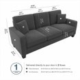 thumbnail image 3 of Bush Furniture's Stockton 85W Sofa Charcoal Gray, 3 of 9