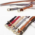 thumbnail image 4 of AmazingFashion Braided Belt Women PU Leather Skinny Woven Belt for Jeans Pants Thin Dress Waist Belt with Buckle, 4 of 5