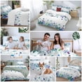 thumbnail image 6 of Colorful Leaf Full Size Comforter Set, Pastoral Plant Green Leaf Watercolor Bedding for All Seasons, 4 Pcs Bed Set, 1Quiltcover (86"x86") ,1Sheet(80"x116"), 2Pillowcases (30"x20"), 6 of 9