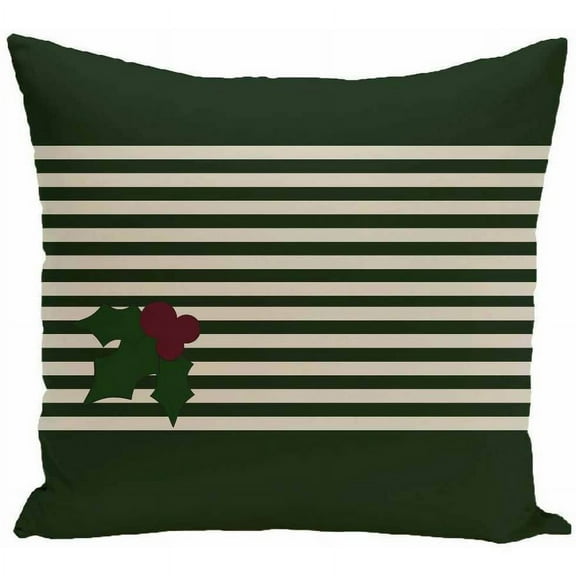 Simply Daisy Holiday Stripe Print Decorative Pillow, 16" x 16"