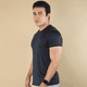 thumbnail image 3 of Playera Transpirable Hombre Para Ejercicio Negro Jaspe Manga Corta, 3 of 5