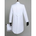 thumbnail image 6 of iiniim Men's Tailcoat Slim Fit 4 Pieces Suit Groom Tuxedo Wedding Blazer Tux Pants Party Dinner Suits White XS, 6 of 7