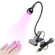 thumbnail image 1 of Lámpara de escritorio con clip USB, luz nocturna, lámpara para uñas, lámpara para curar esmalte de uñas, lámpara para curar pegamento UV, luz violeta, lámpara para reparación de teléfonos móviles, 1 of 5