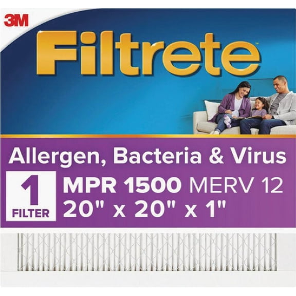 Filtrete 20x20x1, AC Furnace Air Filter, MPR 1500, Healthy Living Ultra Allergen, 4-Pack