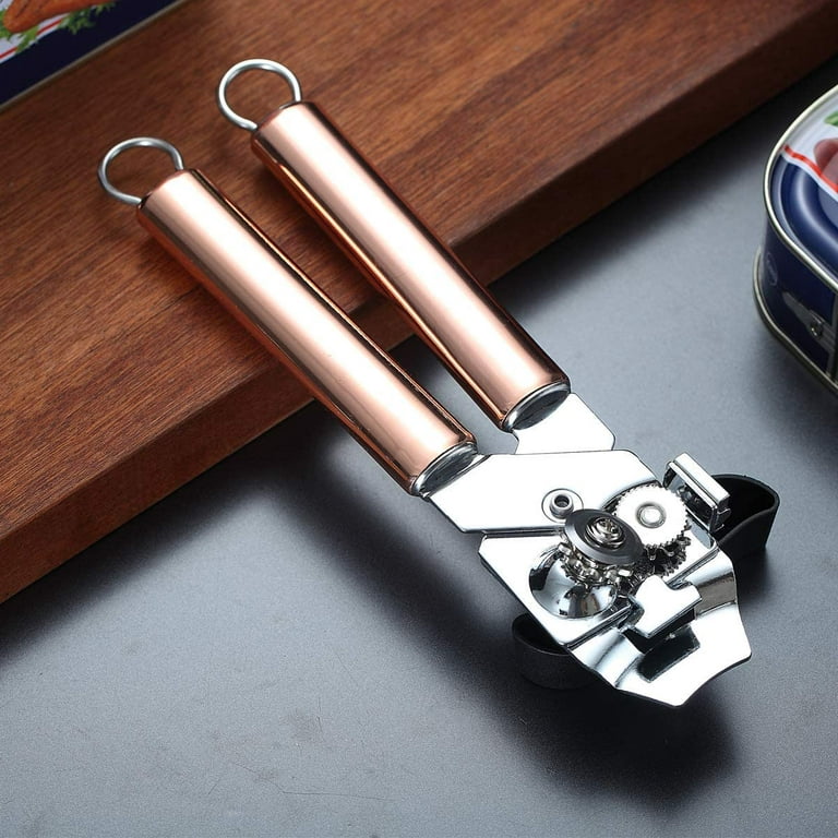 ReaNea Rose Gold Can Opener, Stainless Steel Copper Hand Held Smooth Edge  Manual Can Opener