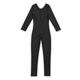 thumbnail image 6 of iEFiEL Girls Spandex Scoop Or Turtleneck Neckline Footless Unitard Full Body Unitard Catsuit Black M, 6 of 8