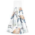 thumbnail image 7 of Dailycode Kitchen Wash Cloths with Hanging Loops Absorbent Absorbent Quick Drying Hand Towels, 2 Pack, Watercolor Turtle Waterweed, 7 of 7