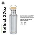 thumbnail image 2 of Klean Kanteen Reflect Water Bottle with Bamboo Cap - Reusable, Stainless Steel Water Bottle for Men and Women - 27 Oz, Brushed Stainless Steel, 2 of 7