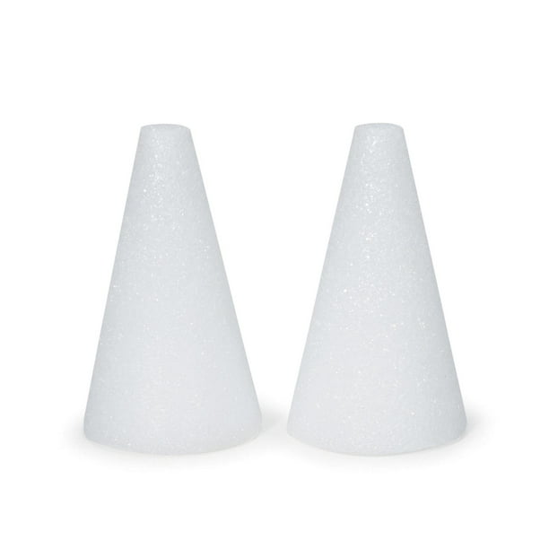 FloraCraft White STYROFOAM Cones, 4 x 2 Inches, 2 Pieces