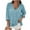 Blue, variant on MIXUE Womens Summer Tops Solid Color V Neck Button Down Long Sleeve Casual Fashion Cardigan Shirts For Women T-shirts Sportwear,Green,XXXL