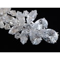 thumbnail image 3 of Silver Tone Zirconnia Czech Crystal Rhinestone Flower Bridal Hair Clip Pin, 3 of 6