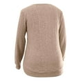 thumbnail image 4 of SGMVNU Sweaters for Women Long Sleeve Shirts Lightweight Pullover Sweaters 2025 Tunic Tops Loose Fit Kint Tops Women's Fall Outfits Khaki S, 4 of 5