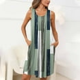 thumbnail image 4 of Sakmal Nightgowns for Women with Pockets Pleated Sleep Tanks Loungewear Green Sleeveless Sleep Tanks, 4 of 7