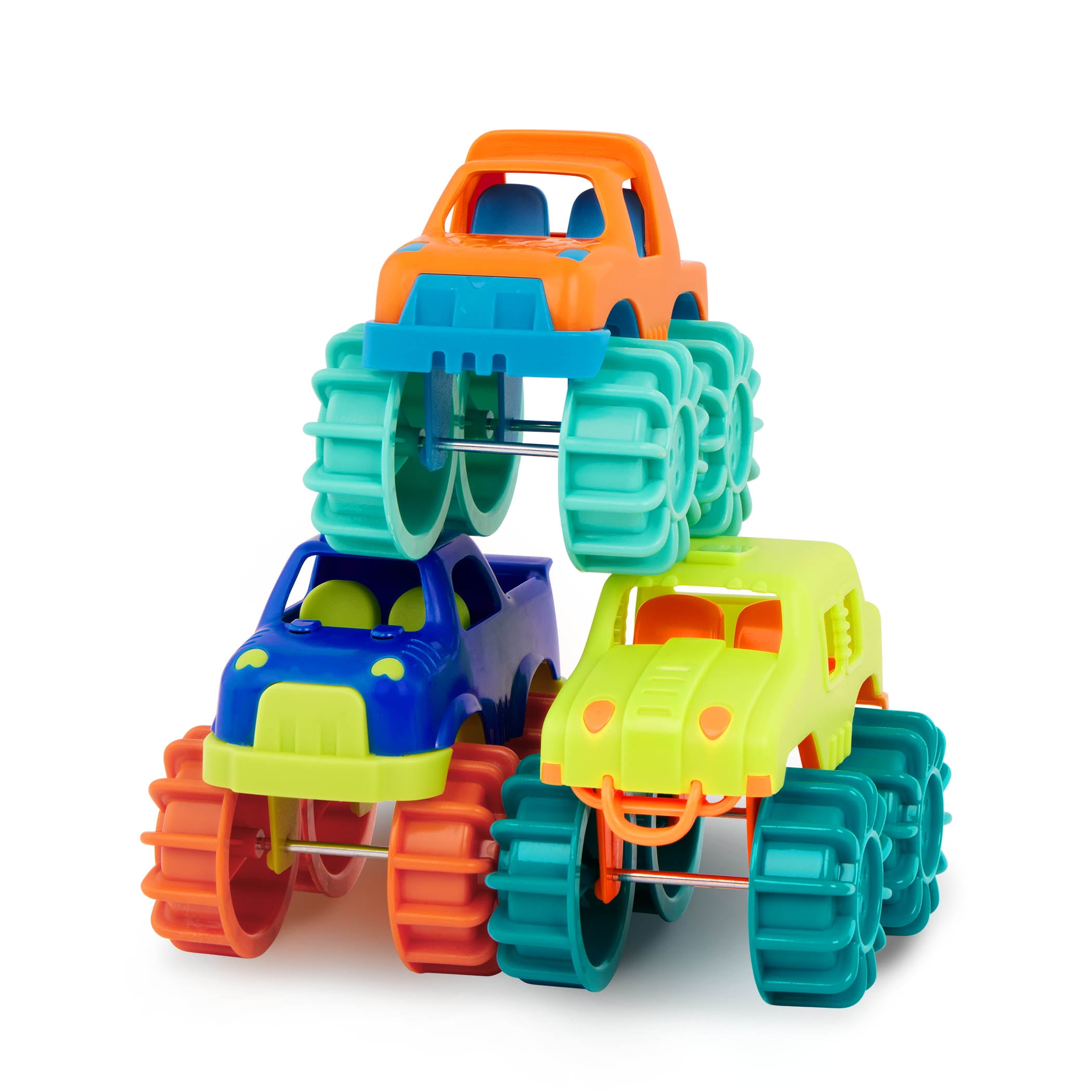 Battat Mini Monster Wheelies – 6 petits camions pour l’intérieur et l’extérieur, jouets pour tout-petits et enfants d’âge préscolaire BATTAT ROUES MONSTER TRUCK