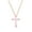 Pink Sapphire, variant on Collection Round Blue Sapphire Cross Pendant for Women with 18 Inch Gold Chain (Color Blue, Clarity Highly Included) in 10K Yellow Gold
