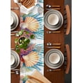 thumbnail image 5 of Hokiten Table Runners 48 Inches Long Dress Scarves, Summer Coastal Farmhouse Kitchen/Dining Table Runner, Short Coffee Tablerunners, Ocean Watercolor Shell Coral 13x48 Inch, 5 of 7