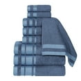thumbnail image 2 of BNM Cotton 9 Piece Bathroom Towel Set, Navy Blue, 2 of 11
