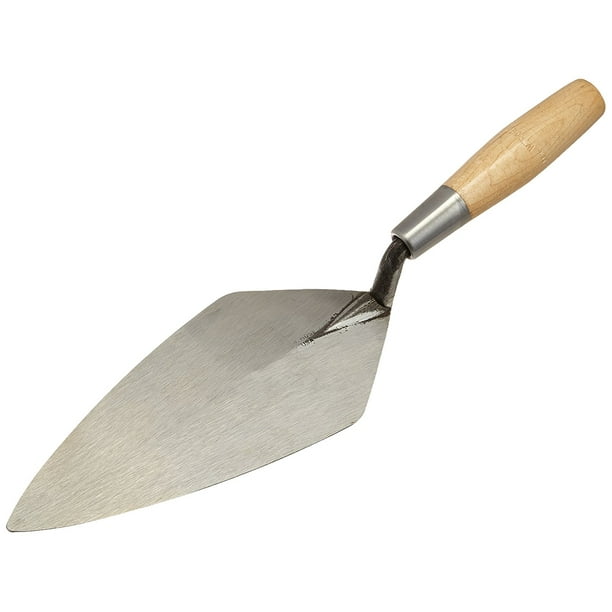 RO11611 W. Rose Narrow London Brick Trowel with 6Inch Wood Handle, 11