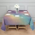 thumbnail image 3 of Colorful Tie Dye Nebula Pattern Square Tablecloth,Waterproof Square Table Cover,Wipeable Spillproof Washable Table Cover for Home Kitchen Party Decor 42"X42"(107x107cm), 3 of 6