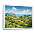 thumbnail image 3 of Designart "Modern Farm Horizon Bold and Bright III" Extra Large Landscapes Framed Wall Art - Traditional Green Meadow Entryway Framed Wall Art Print, 3 of 7