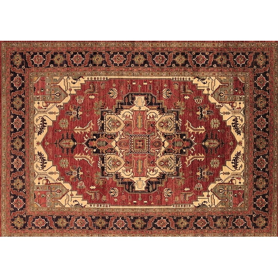 Ahgly Company Indoor Rectangle Persian Brown Traditional Area Rugs, 2' x 3'