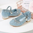 thumbnail image 3 of Crystal Slippers Cinderella Party Wedding Sequined Princess Leather Shoes, 3 of 5