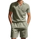 thumbnail image 4 of WILLBEST Traje de Verano para Hombre, de Carga Corta, Holgado, Informal, Transpirable, de Manga Corta, de Lino, 4 of 8