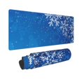 thumbnail image 2 of Pofeuu Blue Christmas With Snowflakes Print Desk Mat for Keyboard and Mouse，Computer Desk Matt for Desktop，Large Mouse Pad for Desk，Desk Pads on Top of Desks 12x31.5in, 2 of 8