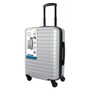 Protege Vacationer 20-inch Carry-on Expandable Hardside Luggage With 360-Spinner Wheels and Divider Pockets, Silver