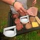 thumbnail image 4 of Prensa de carne de acero inoxidable para hamburguesas con mango | Herramienta de cocina antideslizante para asar | Prensa de carne duradera y fácil de limpiar para cocinar en casa, picnics y camping, 4 of 6