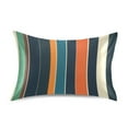 thumbnail image 7 of Yayeee Pillowcase Queen Size Set of 2 Satin Wrinkle Resistant Pillow Case, Navy Blue Stripes, 7 of 7